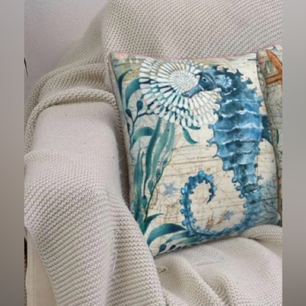 3/$18.00 Seahorse Pillow Case - Picture 2 of 4